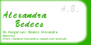 alexandra bedecs business card